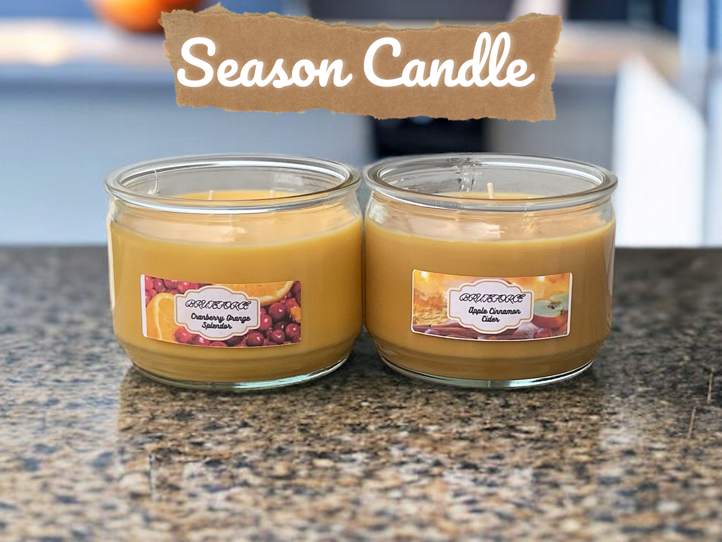 Scented Candle | Seasonal Candle | Holiday Candle | Cranberry Orange and Apple Cinnamon Candle