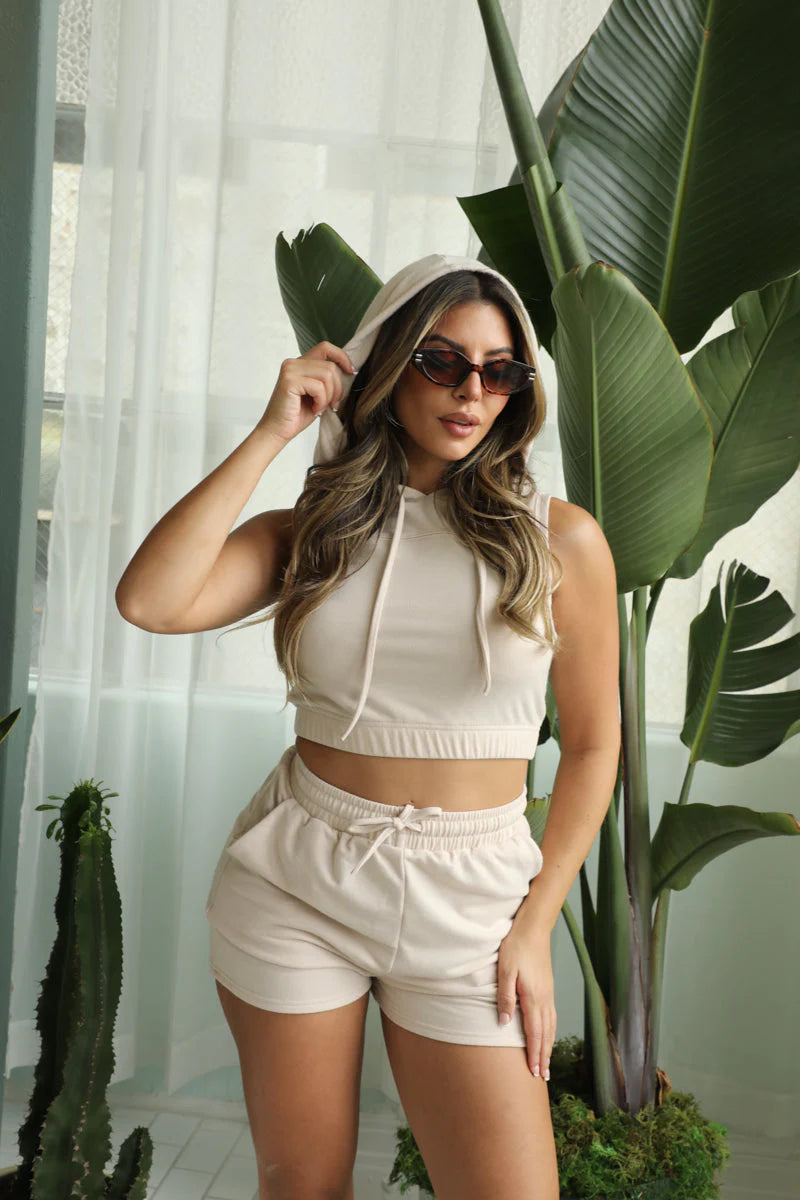 French Terry Workout Sleeveless Hoodie