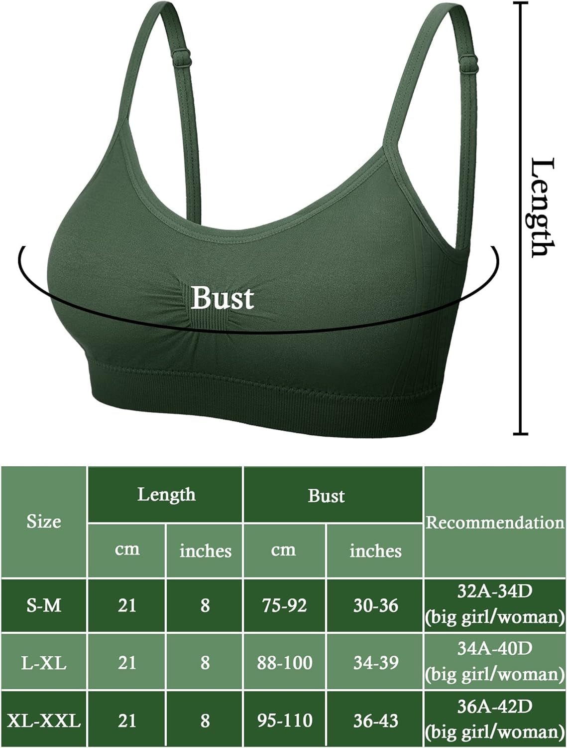 4 Pieces Bralette Neck Sports Bra