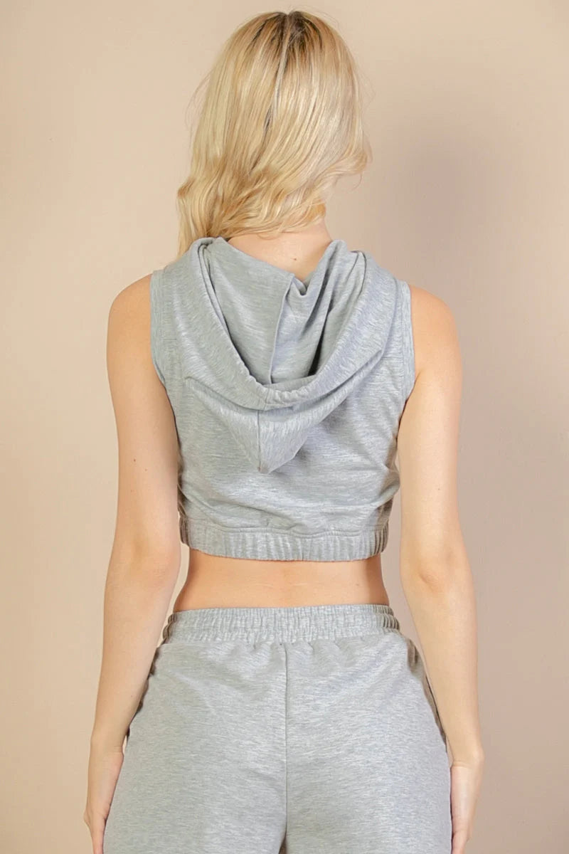 French Terry Workout Sleeveless Hoodie