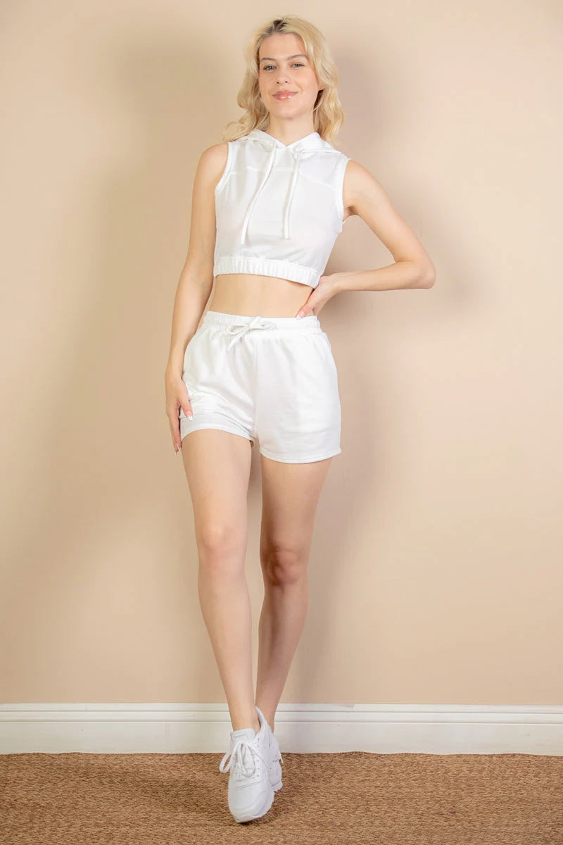French Terry Workout Sleeveless Hoodie
