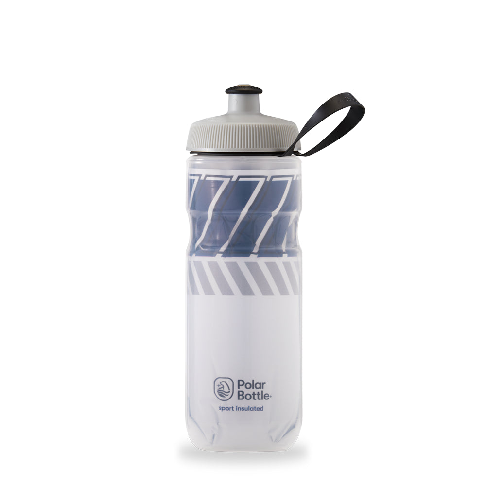White/Navy Tempo 20 Oz Sport Insulated Water Bottle