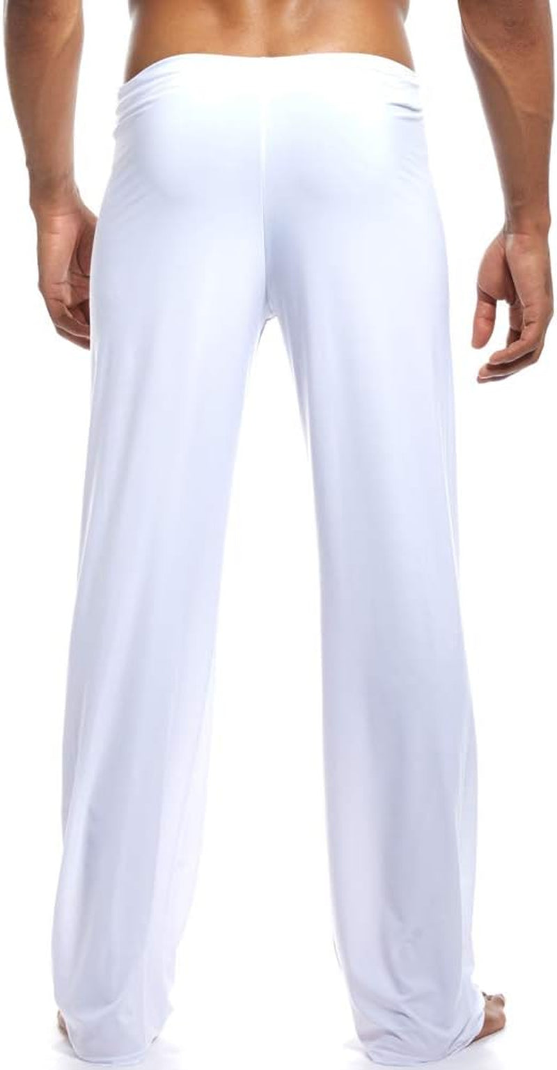 Men Soft Ice Silk Long Yoga Pants