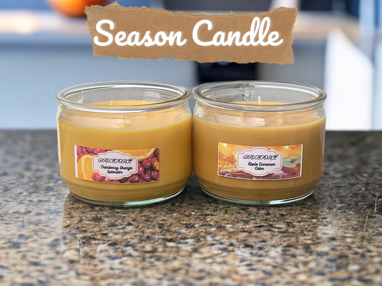 Scented Candle | Seasonal Candle | Holiday Candle |  Cranberry Orange and Apple Cinnamon Candle