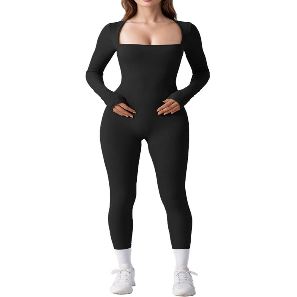  Long Sleeve Yoga Jumpsuits Workout 