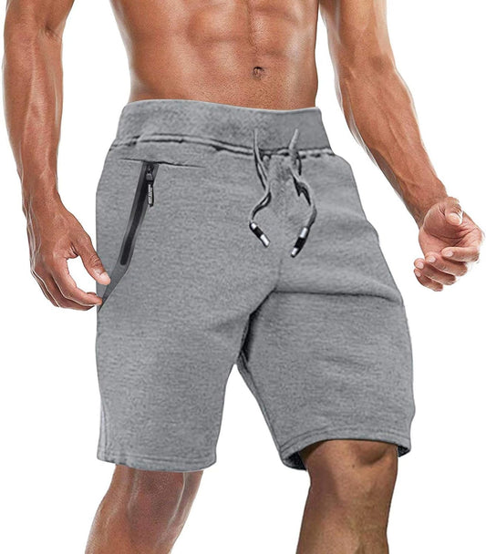 Lightweight Gym Training Workout Shorts Zipper Pockets