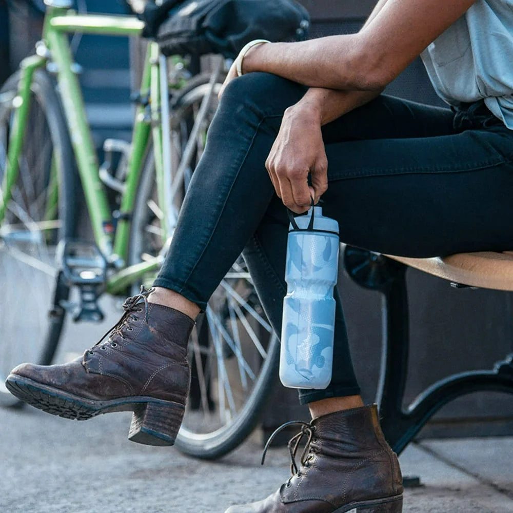  Silver/Red 20 Oz Sport Insulated Water Bottle