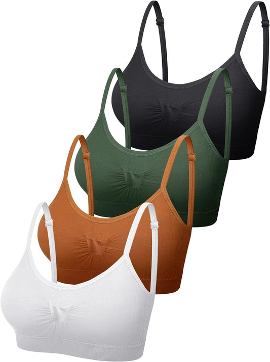 4 Pieces Bralette Neck Sports Bra 