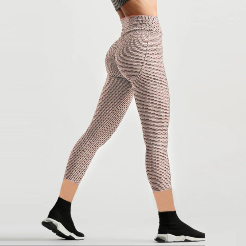 Sexy Butt Slim Cropped Pants Indoor Sports Workout Leggings Female