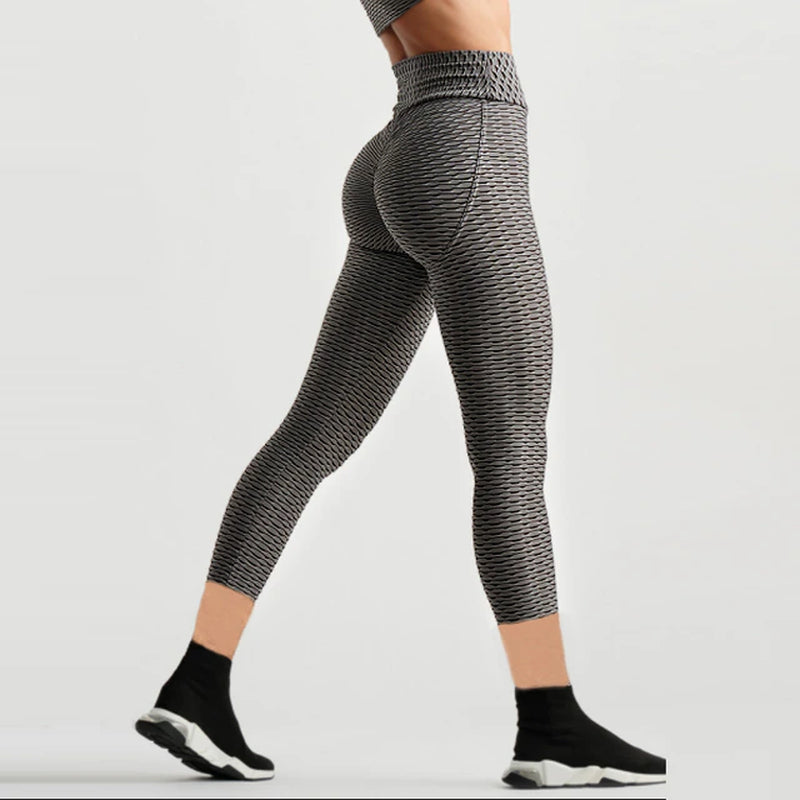 Sexy Butt Slim Cropped Pants Indoor Sports Workout Leggings Female