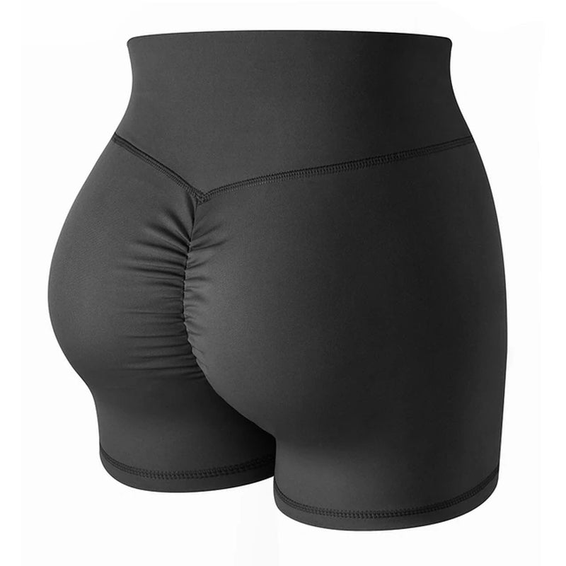 Women High Waist Workout Gym Shorts 