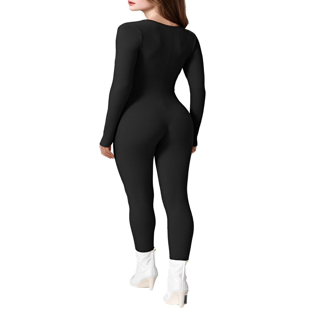  Long Sleeve Yoga Jumpsuits Workout 