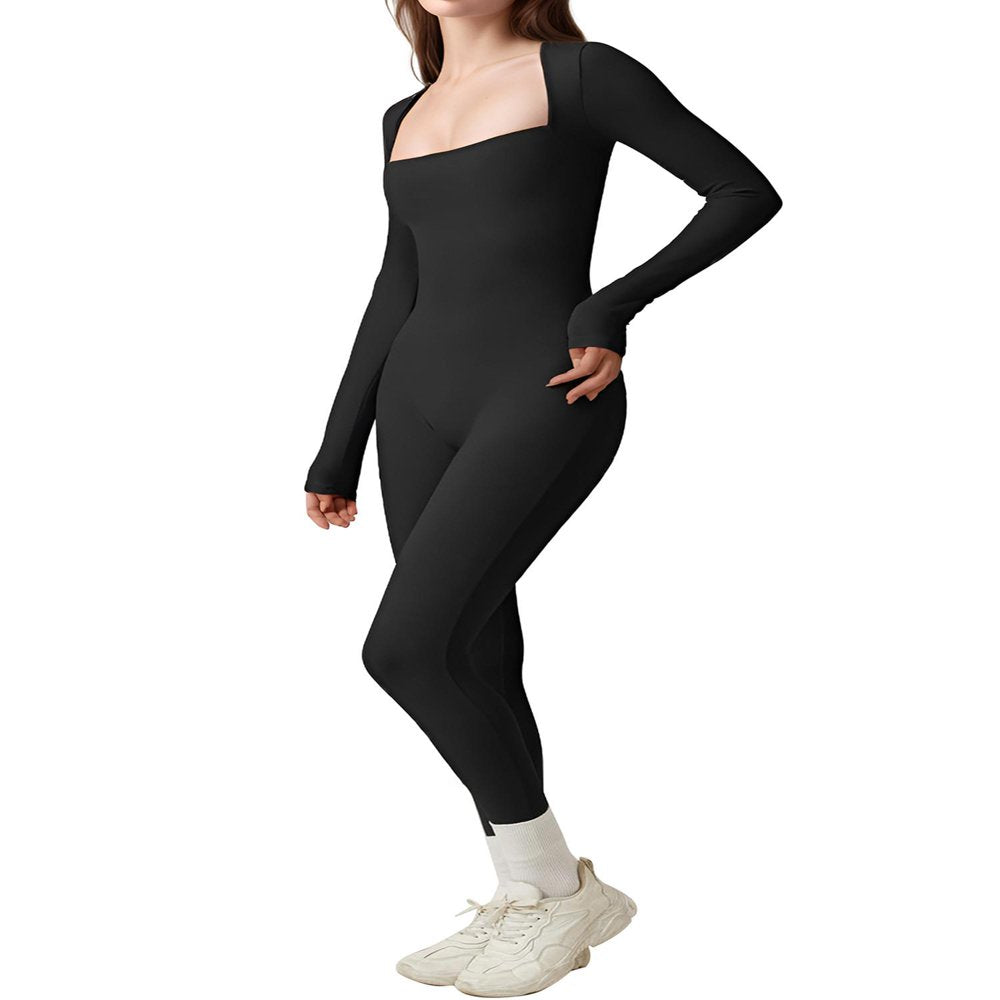  Long Sleeve Yoga Jumpsuits Workout 